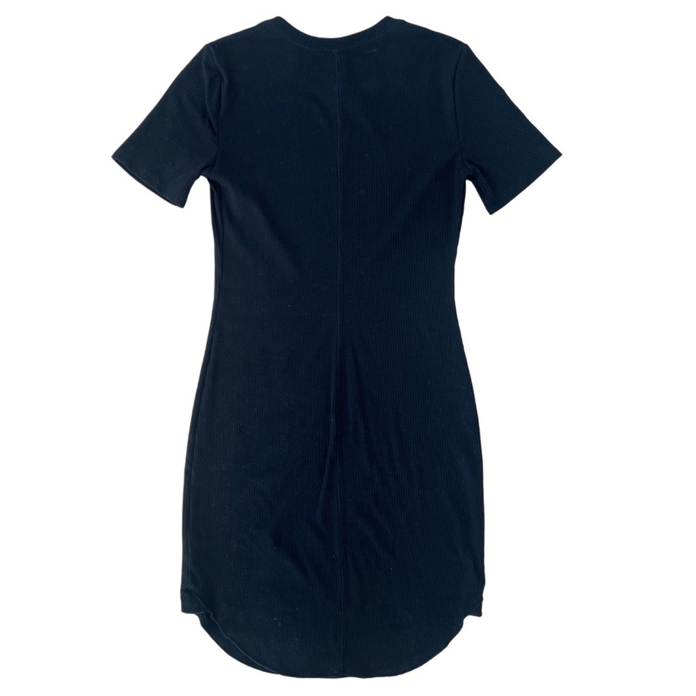 Gentle Fawn Black Ribbed T-Shirt Dress - Size XS - Picture 2 of 6